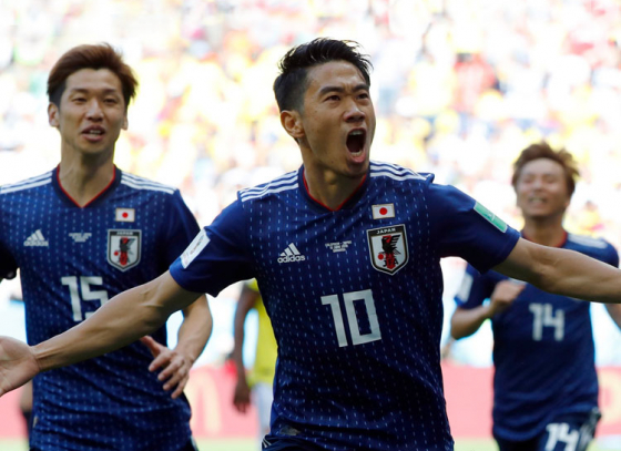 Japan humbles 10-men Colombia