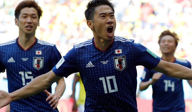 Japan humbles 10-men Colombia