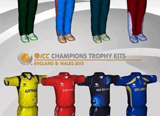 Kits of all countries for ICC Champions Trophy 2013