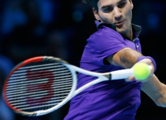 Roger Federer overpowered Denis Istomin in the second round to win the Swiss Indoors