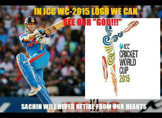 2015 WC Logo, Sachin Tendulkar Never Retire From Our Hearts