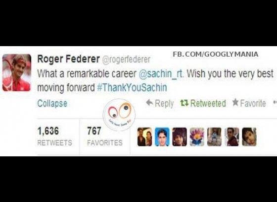 Roger Federer on Sachin Tendulkar retirement