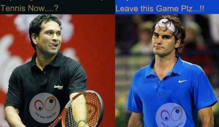 Sachin Tendulkar trolled Roger Federer