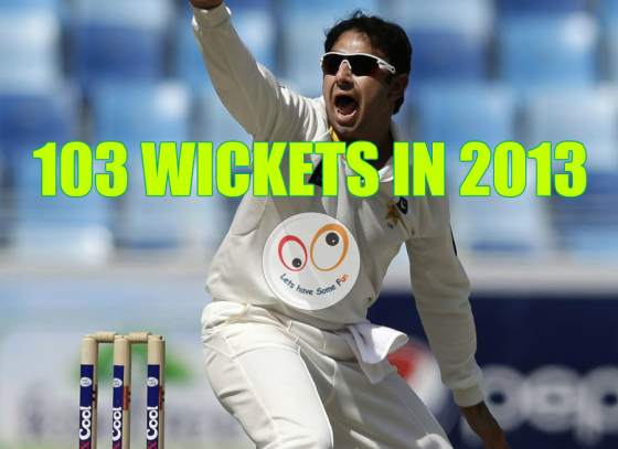 Saeed Ajmal becomes leading Wicket Takers in 2013