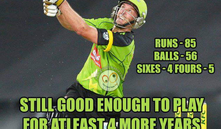 Mike Hussey still performing in BBL