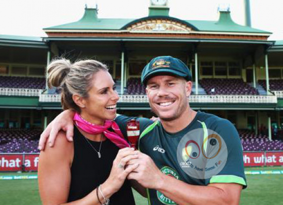 David Warner with his Girl Friend & URN