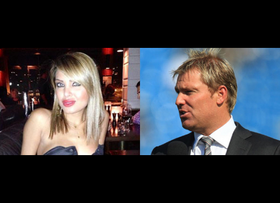 Shane Warne with new hottie Zanbagh Khalili