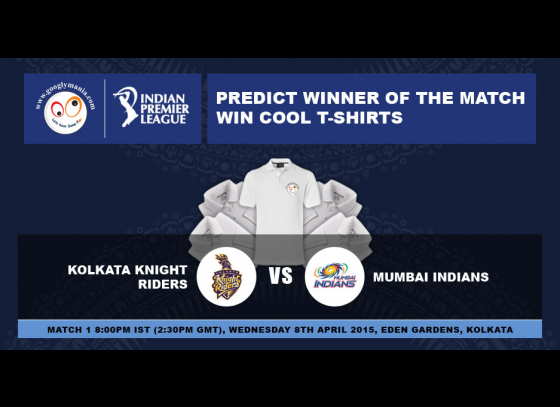 Predict Winner of The IPL 2015 1st match - Kolkata Knight Riders v Mumbai Indians