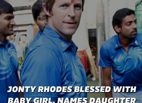 Jonty Rhodes names new born baby girl India