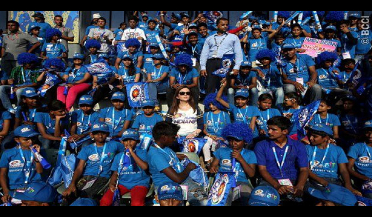 18,000 underprivileged kids cheer for Mumbai Indians