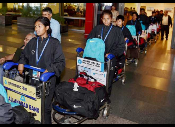 India U-14 girl footballers return from quake-hit Nepal