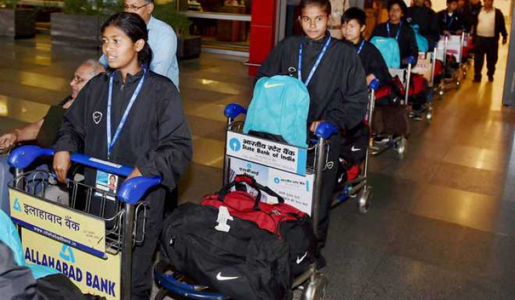 India U-14 girl footballers return from quake-hit Nepal