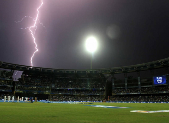 Rain, lightning stops IPL match at Wankhede