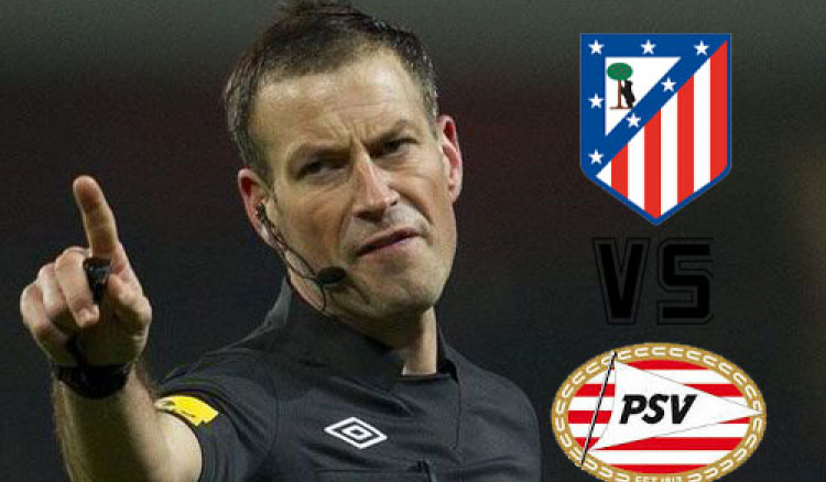 Mark Clattenburg to referee Atletico Madrid-PSV tie