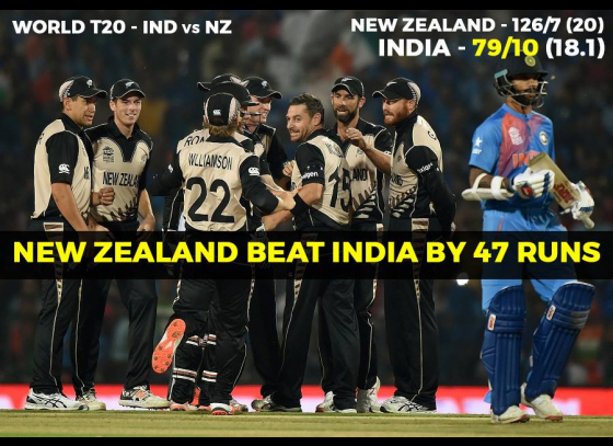 New Zealand beat India in World T20 opener